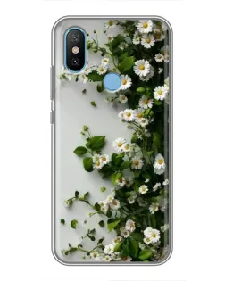 Чехол для Xiaomi Mi6X с картинкой «Ветка мелких белых цветов»
