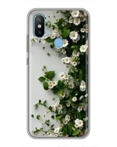Чехол для Xiaomi Mi6X с картинкой «Ветка мелких белых цветов»