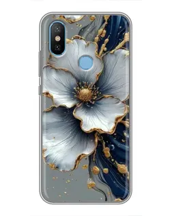 Чехол для Xiaomi Mi6X с картинкой «Белый цветок и золотой флюид»