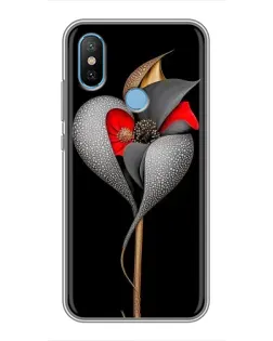 Чехол для Xiaomi Mi6X с картинкой «Серебряный фантазийный цветок»