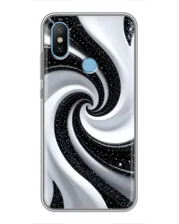 Чохол для Xiaomi Mi6X з картинкою «Чорно-біла спіраль»