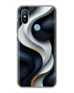 Чохол для Xiaomi Mi6X з картинкою «Об'ємні чорно-білі стрічки»