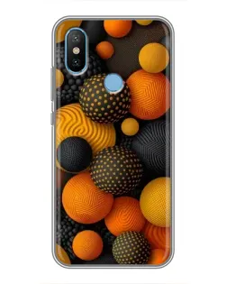 Чохол для Xiaomi Mi6X з картинкою «Об'ємні помаранчеві сфери»