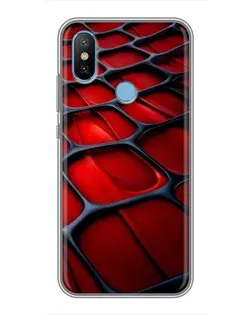 Чохол для Xiaomi Mi6X з картинкою «Червона глянцева сітка»