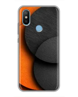 Чохол для Xiaomi Mi6X з картинкою «Геометрія помаранчевих кіл»