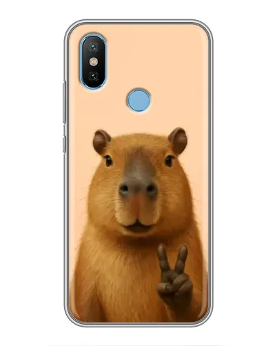 Чехол для Xiaomi Mi6X с картинкой «Капибара виктория»