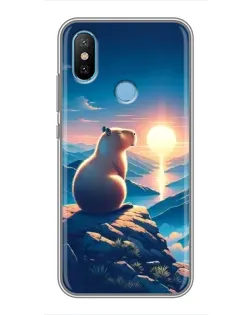 Чехол для Xiaomi Mi6X с картинкой «Закат солнца с капибарой» Чехол для Xiaomi Mi6X с картинкой «Закат солнца с капибарой»