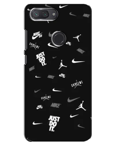 Чохол для Xiaomi Mi 8 Lite з картинкою «Nike Black Pattern» Чохол для Xiaomi Mi 8 Lite з картинкою «Nike Black Pattern»