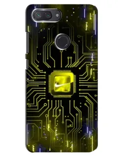 Чохол для Xiaomi Mi 8 Lite з картинкою «Nike — золота іскра»