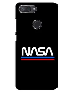 Чохол для Xiaomi Mi 8 Lite з картинкою «NASA — класика Red Blue»