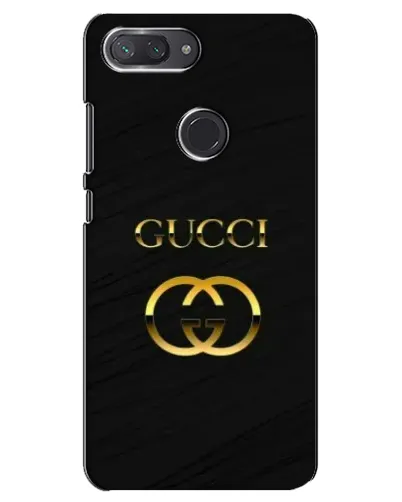 Чохол для Xiaomi Mi 8 Lite з картинкою «Золотий логотип Gucci»