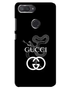 Чохол для Xiaomi Mi 8 Lite з картинкою «Gucci — срібна змія»
