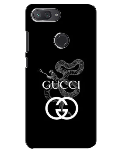 Чохол для Xiaomi Mi 8 Lite з картинкою «Gucci — срібна змія»