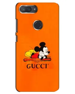 Чохол для Xiaomi Mi 8 Lite з картинкою «Міккі Маус Gucci — помаранч»