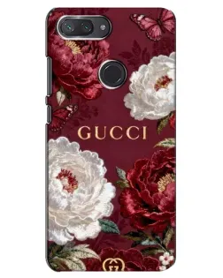 Чохол для Xiaomi Mi 8 Lite з картинкою «Gucci — бордові троянди»
