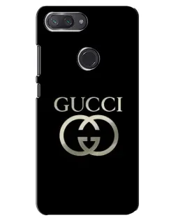 Чохол для Xiaomi Mi 8 Lite з картинкою «Gucci — золото на чорному»