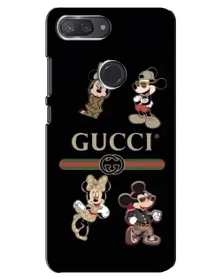 Чохол для Xiaomi Mi 8 Lite з картинкою «Gucci — герої Disney та монограма»