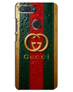 Чохол для Xiaomi Mi 8 Lite з картинкою «Gucci — фірмова смуга та золото»