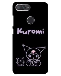Чохол для Xiaomi Mi 8 Lite з картинкою «Kuromi — чорний мінімалізм»