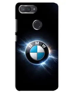 Чехол для Xiaomi Mi 8 Lite с картинкой «BMW — неоновое сияние»