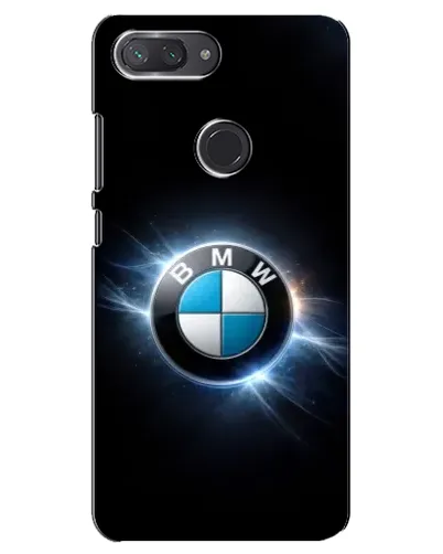 Чехол для Xiaomi Mi 8 Lite с картинкой «BMW — неоновое сияние»