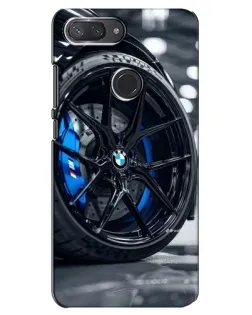 Чехол для Xiaomi Mi 8 Lite с картинкой «Колесо BMW вблизи»