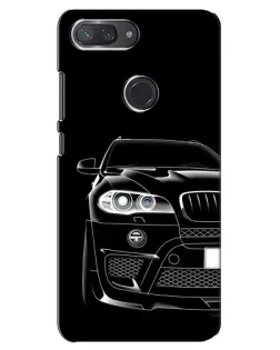 Чехол для Xiaomi Mi 8 Lite с картинкой «Темный силуэт BMW»