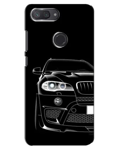 Чехол для Xiaomi Mi 8 Lite с картинкой «Темный силуэт BMW»