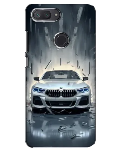 Чехол для Xiaomi Mi 8 Lite с картинкой «BMW в свете фар»