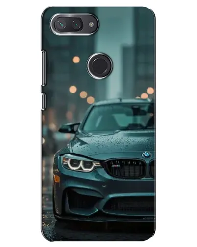 Чехол для Xiaomi Mi 8 Lite с картинкой «BMW в огнях города»