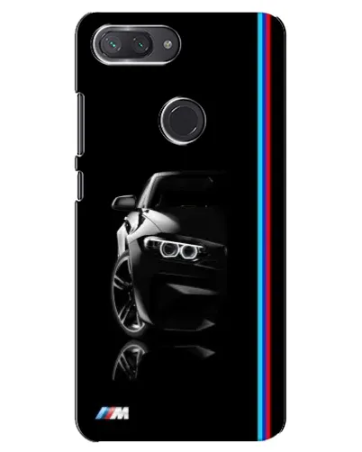 Чехол для Xiaomi Mi 8 Lite с картинкой «Силуэт BMW в темноте»
