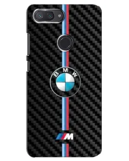 Чехол для Xiaomi Mi 8 Lite с картинкой «Эмблема BMW и карбон»