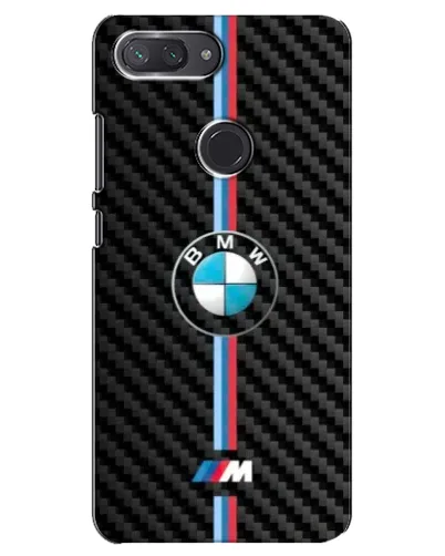Чехол для Xiaomi Mi 8 Lite с картинкой «Эмблема BMW и карбон»