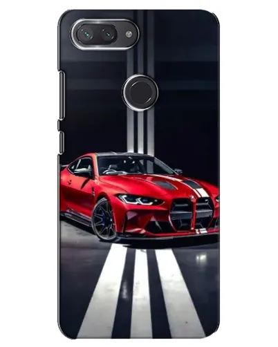 Чехол для Xiaomi Mi 8 Lite с картинкой «Красная BMW на дороге»