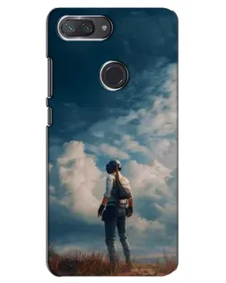 Чохол для Xiaomi Mi 8 Lite з картинкою «Герой PUBG на скелі»