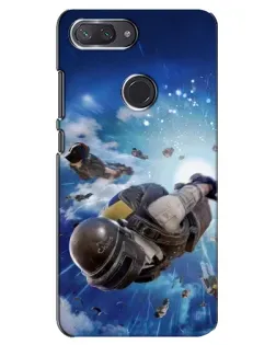 Чохол для Xiaomi Mi 8 Lite з картинкою «Десант PUBG — стрибок»