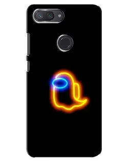 Чехол для Xiaomi Mi 8 Lite с картинкой «Among Us неоновое сияние»