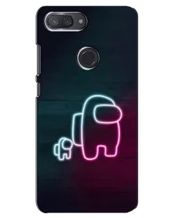 Чохол для Xiaomi Mi 8 Lite з картинкою «Among Us неон-арт»