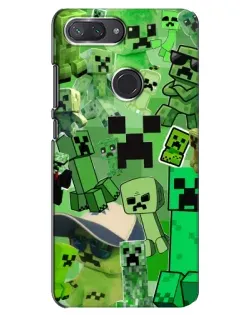 Чехол для Xiaomi Mi 8 Lite с картинкой «Криперы Minecraft»
