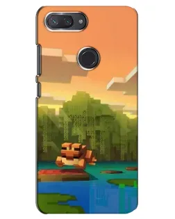 Чохол для Xiaomi Mi 8 Lite з картинкою «Майнкрафт захід сонця»