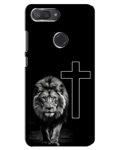 Чохол для Xiaomi Mi 8 Lite з картинкою «Лев та Хрест»