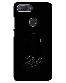 Чохол для Xiaomi Mi 8 Lite з картинкою «Графічний хрест Jesus»