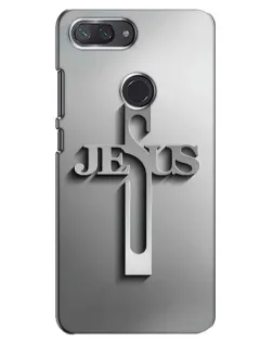 Чохол для Xiaomi Mi 8 Lite з картинкою «Металевий хрест Jesus»