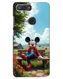 Чохол для Xiaomi Mi 8 Lite з картинкою «Міккі на лавці»