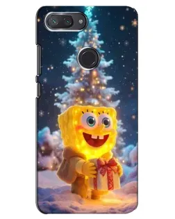 Чохол для Xiaomi Mi 8 Lite з картинкою «Різдвяний Спанч Боб»