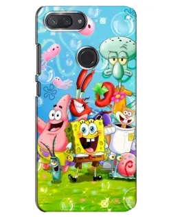 Чохол для Xiaomi Mi 8 Lite з картинкою «Губка Боб та друзі»