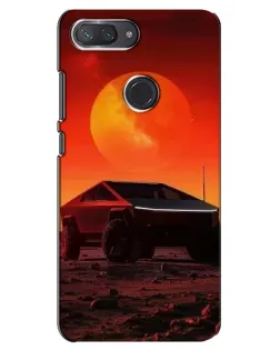 Чехол для Xiaomi Mi 8 Lite с картинкой «Cybertruck на Марсе»