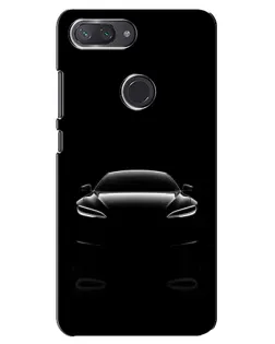 Чехол для Xiaomi Mi 8 Lite с картинкой «Силуэт Tesla Night»