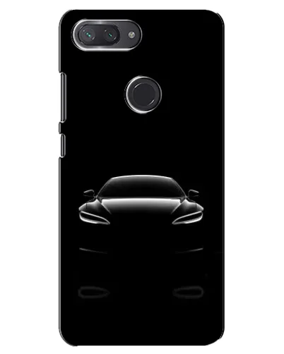 Чехол для Xiaomi Mi 8 Lite с картинкой «Силуэт Tesla Night»