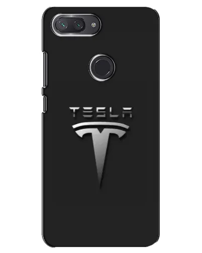Чехол для Xiaomi Mi 8 Lite с картинкой «Стальной логотип Tesla»